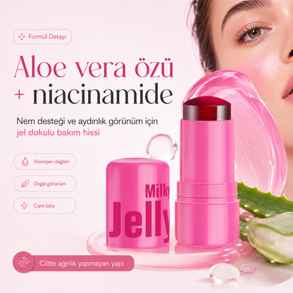 Milky Jelly Doğal Görünüm Dudak ve Yanak Renklendirici Allık